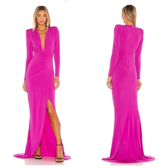 NOOKIE Farrah Gown In Bright Fuchsia Pink - Picture 2 of 7